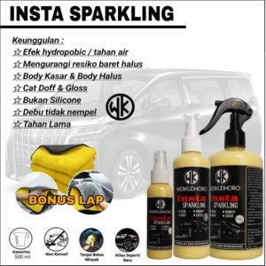 INSTA SPARKLING Free (KAIN LAP KUNING) PENGKILAP BODY MOTOR DAN MOBIL BY WK + KAIN LAP KUNING