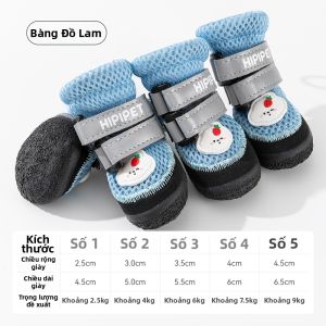 hipidog | Giày Cho Thú Cưng Đế Mềm Chống Nước và Bụi Bẩn