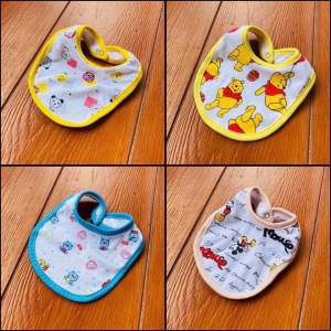 (7 ชิ้น) ผ้ากันเปื้อนกระดุม สำหรับเด็กแรกเกิด - 6 เดือน (คละลาย)