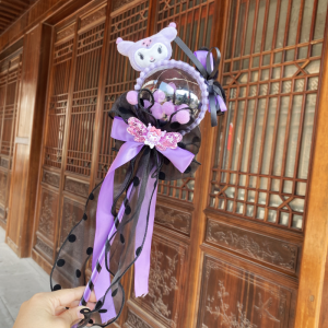 Glowing Fairy Wand for Girls Handmade Magic Stick Baby Toy Butterfly Knot Stage Performance Props Angel Wings  Princess