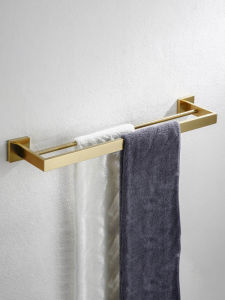 AZOS | Brushed Gold Towel Rack Single and Double Bars