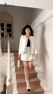 Vella Fashion - Áo blazer hai lớp viền nổi phối túi trước VAK23107