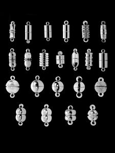 Silver Pearl Magnetic Clasp Handmade DIY Jewelry Accessories Alloy Silver Plated Gold Plated Fashionable Network Features