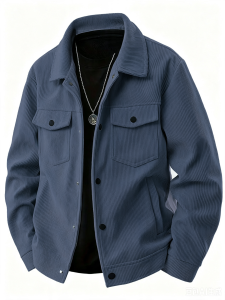 Mens Autumn Winter Warm Stylish Jacket Corduroy Casual Loose Collar Trendy Fashion Outerwear