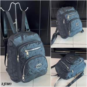 Jilin Bags Tas Ransel sekolah salur kombinasi mocca