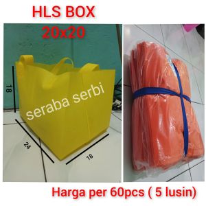 Tas hls box 20x20 full press isi 5 lusin (60pcs)