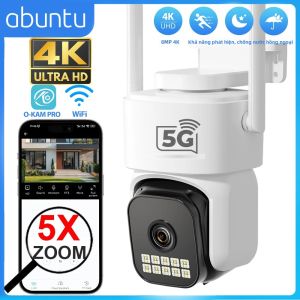 Camera Wifi PTZ 8MP 4K Với Zoom Kỹ Thuật Số 5X Giám Sát Ngoài Trời Phát Hiện Chuyển Động Người Tầm Nhìn Ban Đêm Camera An Ninh 5G Màu Trắng Ứng Dụng O-KAM PRO