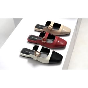 Sandal Wanita Mules Flat Slip On Empuk Casual Terbaru Vionny Vicari - V1BA39