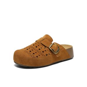 Belle | Thick Sole Breathable Perforated Toe-Covered Flip-Flops
