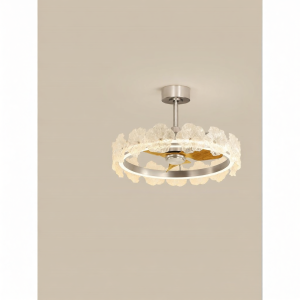 LANGSHANGZHAOMING | Retro Silent Walnut Wood Bedroom Fan Light