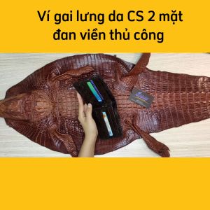 [FREE SHIP] BÓP DA CÁ SẤU 2 MẶT CAO CẤP CHO NAM MADE BY OVENIS