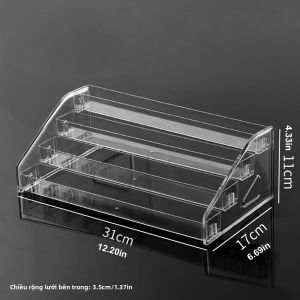 1PC Trong Suốt Nhiều Lớp Nước Hoa Có Giá Để Đồ Mỹ Phẩm Hiển Thị Giá Đỡ Cho Bàn Trang Điểm Sơn Móng Tay Người Tổ Chức Nhựa