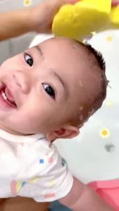 BABY TATTOO ฟองน้ำรูปเสือน้อย ฟองน้ำอาบน้ำเด็ก เบบี้ แทททู ฟองน้ำใยไม้ธรรมชาติ สำหรับเด็กทารก เบบี้ แทททู