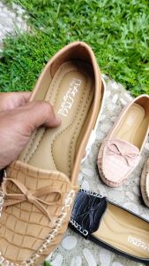 NASRU Sepatu FlatShoes Wanita Coco Skin Flat Shoes Karet