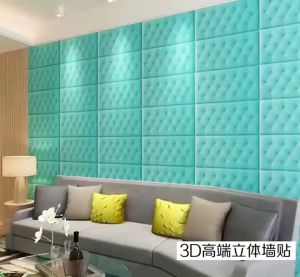 DNV - Wallpaper 3D Foam Headboard Sticker Dinding Busa Tebal Bed Wall Dinding Dekorasi Kamar Ruangan
