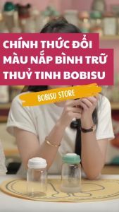 BOBISU | Bình Thủy Tinh Trữ Sữa Cho Bé Dung Tích 150ml-180ml [Mua 2 Bình Tặng Cổ Trắng Ty Nắp Đậy Ty]