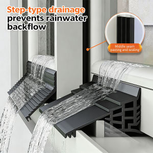 1.5m/1m TPE Window Water Blocking Bar Balcony Waterproof Rainproof Water Guide Plate Home Window Blocking Board Sealing Strip