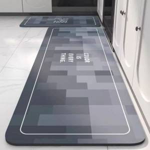 VIKAMA Modern Simplicity Eco-Friendly Diatomaceous Earth Kitchen Mat Anti-Slip Bathroom Floor Pad Water Absorbent Shower Rug