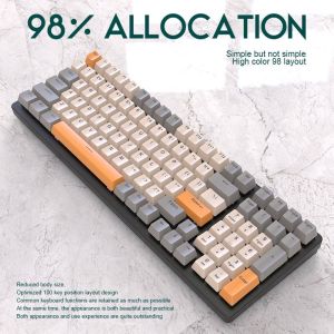 【CYT】ZIYOULANG K3 98 Keys Mechanical Keyboard USB Wired Gaming Keyboard Colorful RGB Lights