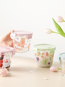 LOTUS BLUE | Microwave Safe Glass Food Container with Lid