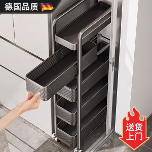 Narrow Gap Shelf Kitchen Corner Fridge Side Pull out Basket Storage Cabinet Bathroom Small Cart Metal Free Standing Fruit Vegetable Storage Rack