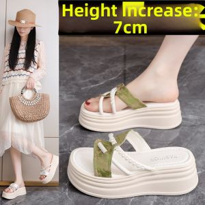 DINGMUYI | Dép Nâng Cao Gót 7cm Thời Trang