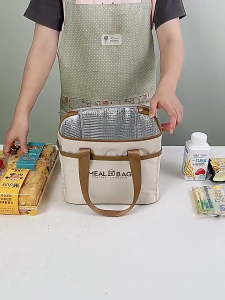 1PC Tas Penyimpanan Kotak Makan Siang Aluminium Foil Fashion Tas Makan Siang Termal Berinsulasi Tebal
