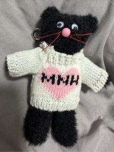 น่ารัก Handmade Black Cat พวงกุญแจหมีกระเป๋า Charm ส่วนบุคคล Niche Design เสื้อผ้าอุปกรณ์เสริมน่ารักน่ารักน่าเกลียดสไตล์
