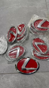 Lexus Toyota Red Chrome Front Rear Oem Emblem Logo