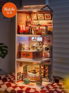 Super World Restaurant Building Blocks DIY Small House Assembly Gift for Boys And Girls Plastic Educational Toys from China