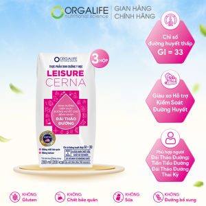 LEISURE CERNA - Soup Uống Dinh Dưỡng Công Thức Kiểm Soát Đường Huyết - Lốc 3 hộp x 200ml