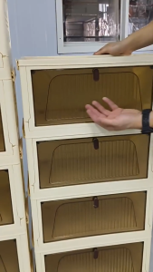 Foldable Plastics Storage Box Storage Rack With Wheels Large Capacity Magnetic Suction Snack Clothes Storage Cabinet