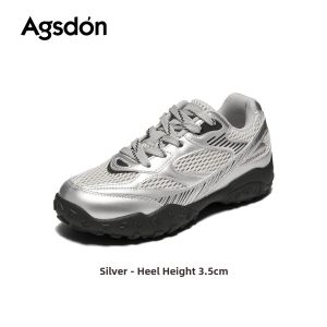 Agsdon | Silver Womens Training Shoes Breathable Mesh 2026 New Autumn