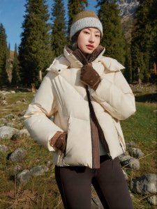 Pioneer camp | Women Winter Padded Down Jacket Detachable Hood