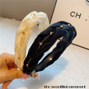 New Arrival Classic Style Dough-Twist Style Plaits Headband Female with Hearts Chain Hair Hoop Headband Elegant Graceful High Skull Top Hair Accessories