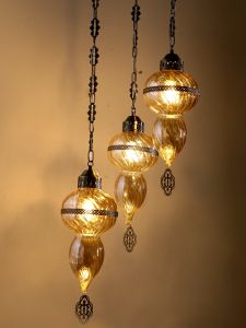 3 Pendant Lights with LED Bulbs Clear Glass Shade - Ceiling Lights - Pendant Lights for Kitchen Island Dining Room Living Room Entrance Hallway