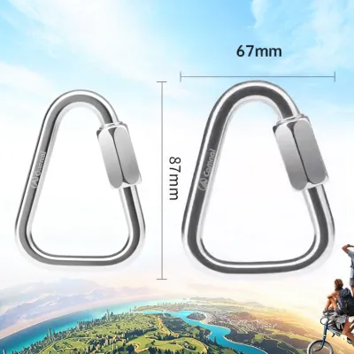 Camnal | Stainless Steel Heavy-duty Climbing Carabiner Triangle Lock