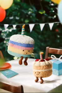 Jellycat Amuseables Birthday Cake Doll 13cm Cute Birthday Cake Figurine Small Size Soft