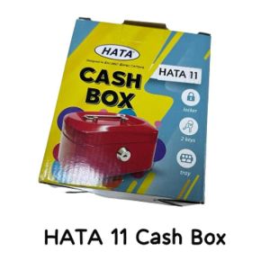 HATA 11 Cash Box-Using Key Unlock/Large Capacity/With Handle & Tray/High Quality Metal Keep
