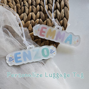 Customized Name Luggage Tag Printing Boy Girl Name Bag Hanger Childrens Birthday Graduation Holiday Souvenir Gift ﻿