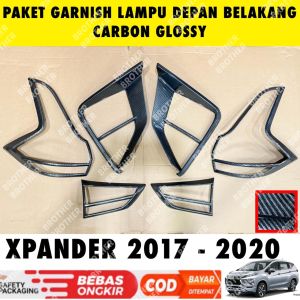 Paket Garnish Depan Belakang Xpander 2017 2018 2020 Carbon Glossy