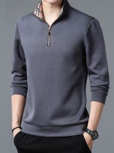 ROMON | Áo nỉ nam cổ đứng tay dài có khóa kéo Romon thời trang thường ngày mùa xuân thu mới rộng rãi thoải mái kháng khuẩn