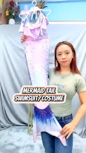 Kids Summer Fashion Mermaid Swimsuit for Girls 3in1/2pc Mermaid Costume Tail and Top Set for Girls