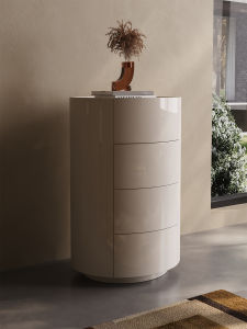 Storage Drawer Cabinet Round Compact