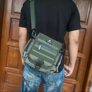 Tas Selempang Taktikal Murah Kekinian KANEEN HItam dan Army