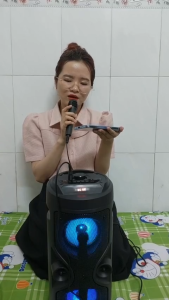 Loa bluetooth A30 kèm 1 micro có dây hát karaoke âm thanh lớn hổ trợ kết nối AUX Thẻ nhớ  USB có đèn led Loa kệ sách