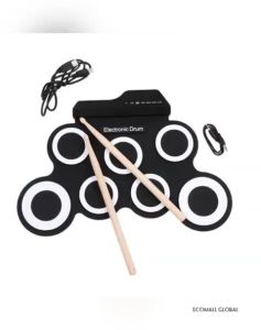 Electronic Drum Set Piano 49 Key Hand-rolled USB Portable Electric Drum Folding Electric Drum Practice Drums USB MIDI