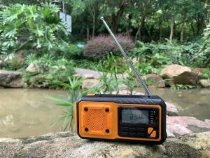 Đài Phát Thanh Khẩn Cấp Di Động Có Bluetooth Crank DAB+/FM 5000mAh Bảng Điều Khiển Năng Lượng Mặt Trời 6600mm² 650mA Sạc - Đài Phát Thanh Kỹ Thuật Số Chống Nước