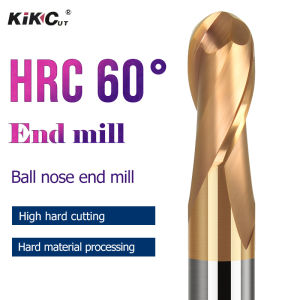 Carbide Milling Cutter 2Flute End Mill Cutter HRC60 Solid Carbide Ball Nose End Mill R8 Face Milling Cutter CNC Cutting Tool