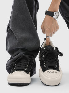 Retro Canvas Shoes 2025 New Style Mens Outdoor Hiking Breathable Heightening Casual Shoes Street Style Trendy Low Top Sneakers